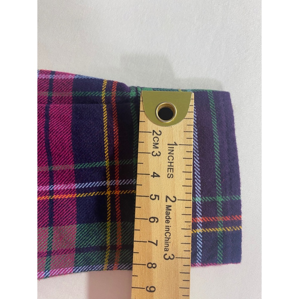 Gap Kids Flannel Shirt Kids Size L (10) Purple Plaid New Long Sleeve Button Down - Picture 8 of 9